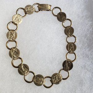 2/35$ vintage Sarah coventry metal flower bracelet